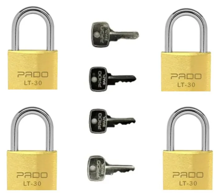 Cadeado Segredos Iguais Pado Com 4 Unidades De Latão 30mm