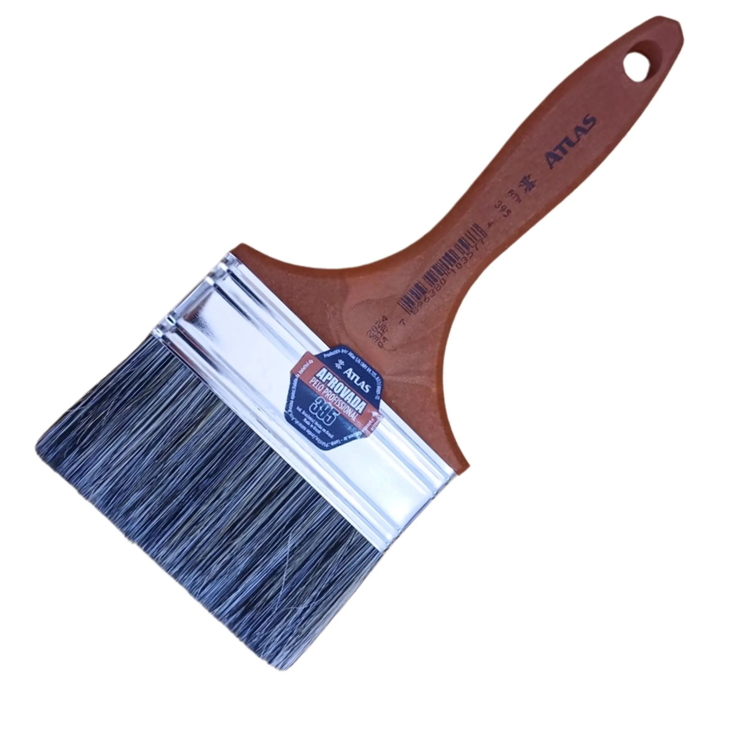 Pincel Trincha Pintura Látex Acrílica Atlas 395 Com Cerdas Gris 10cm