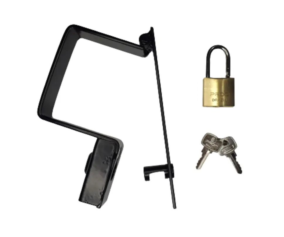 Kit Trava Para Portao N 06 E Cadeado Pado 30mm