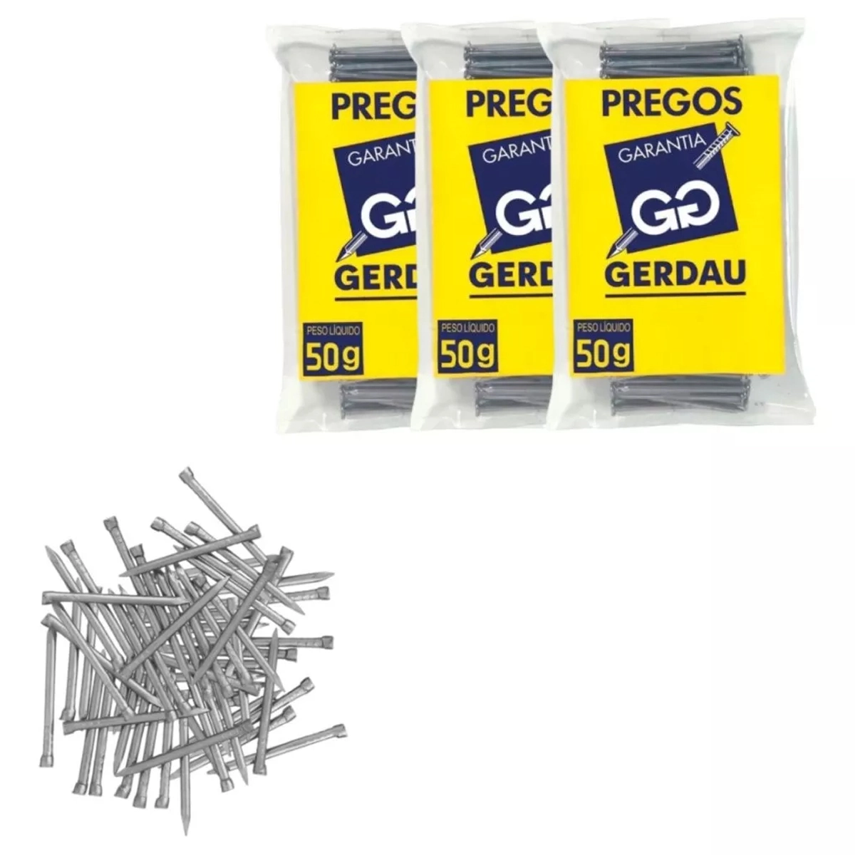 Prego Polido Sem Cabeça 12x12 1,8mm X 27,6mm 150g Gerdau