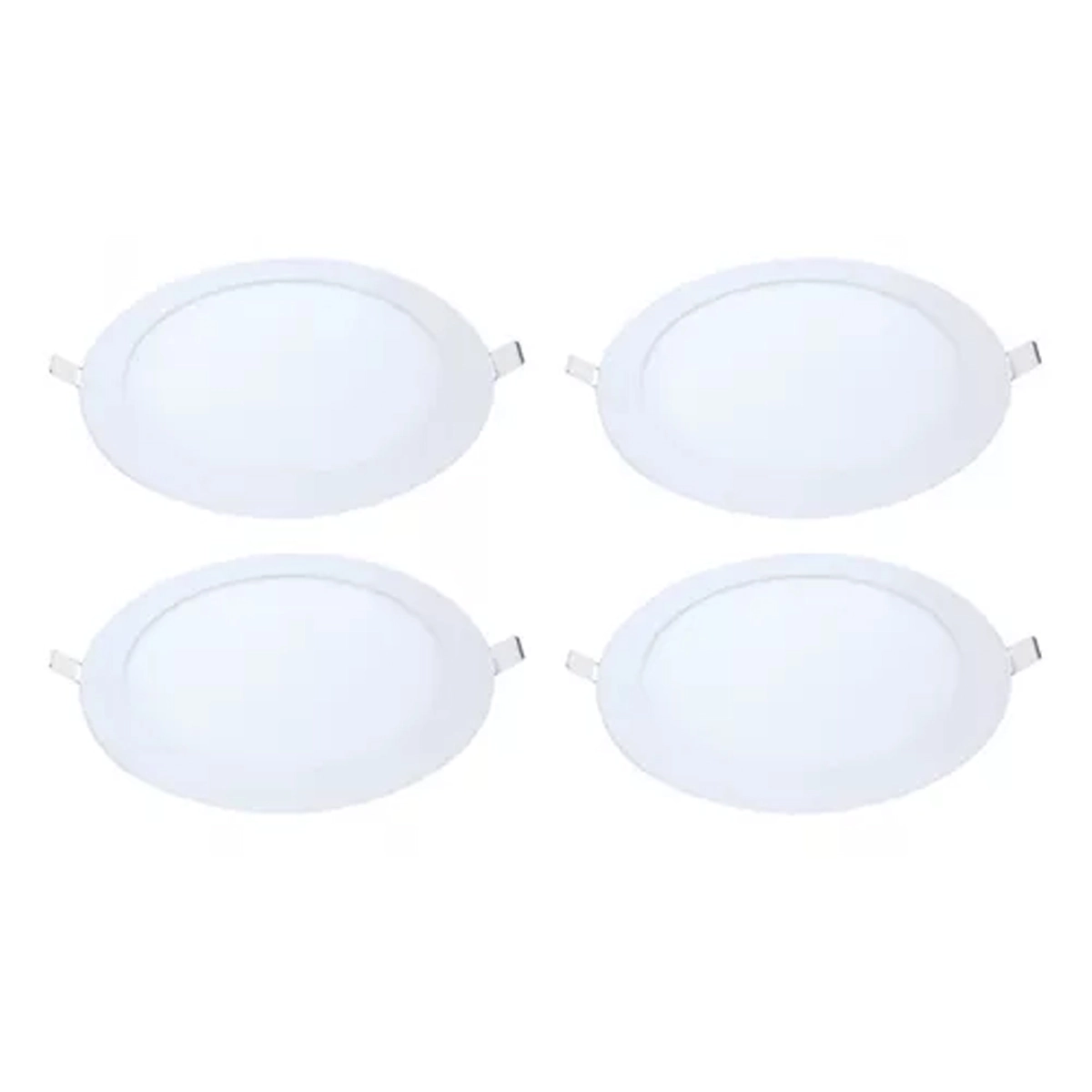 Kit 4 Painel Led Embutir Redondo 12w 4000k 17cm Avant