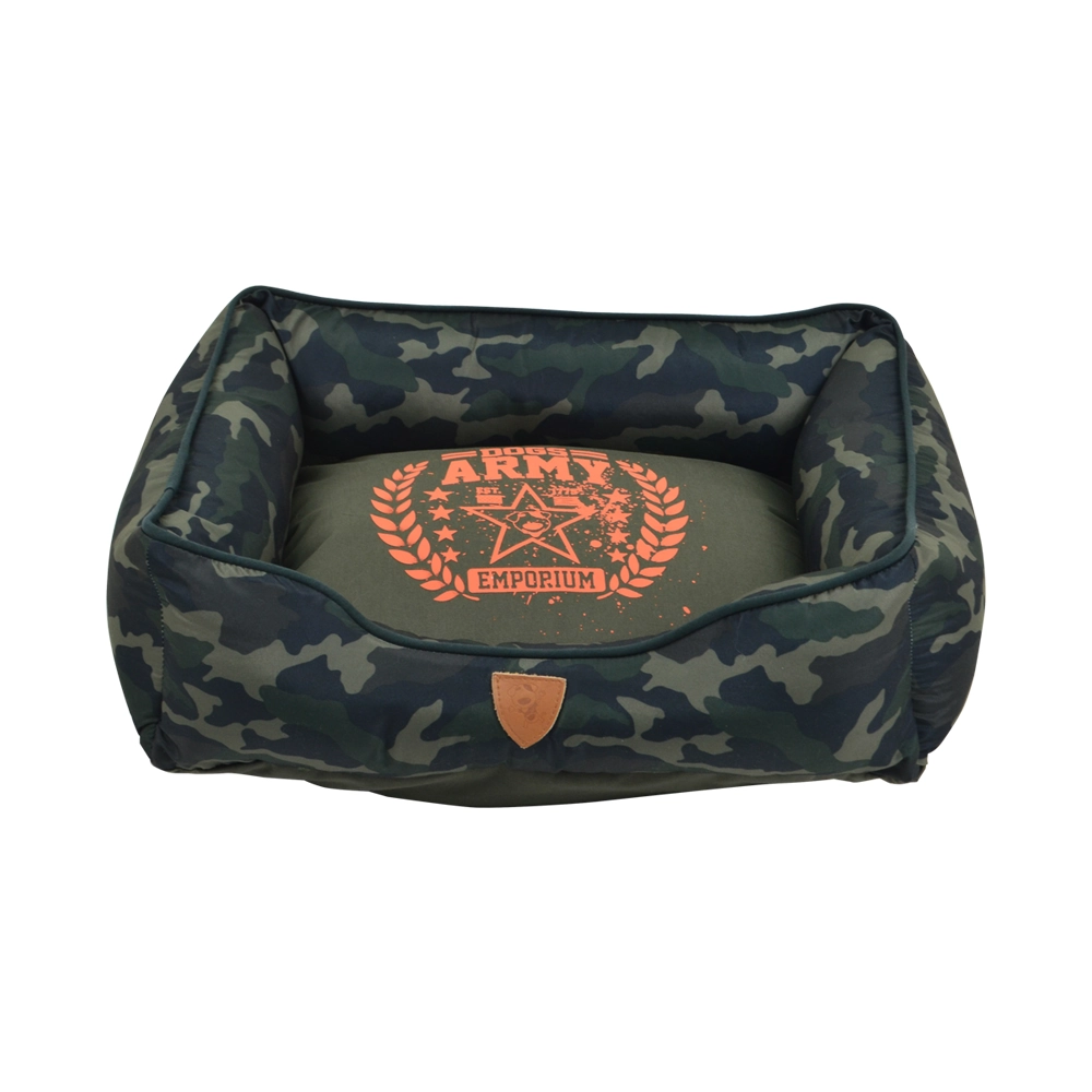 Cama Retangular Emporium Distripet Exército Camuflada Para Cães E Gatos Verde G