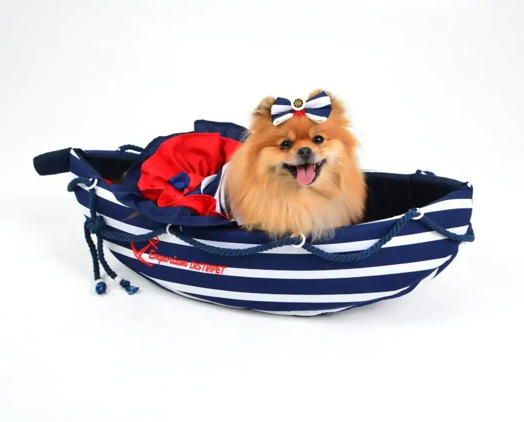 Cama Barquinho Emporium Distripet Marinheiro Para Cães E Gatos Azul