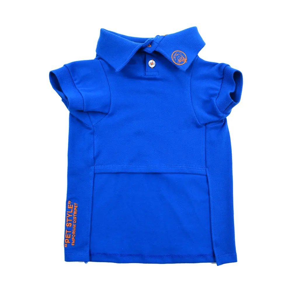 Camiseta Polo Emporium Distripet Style Para Cães Royal 12 Substituição