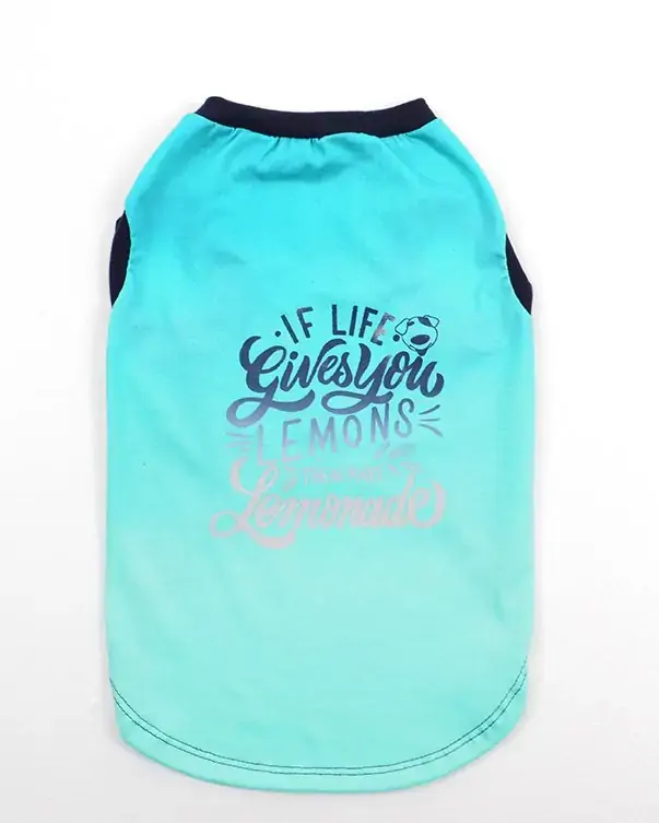 Camiseta Regata Emporium Distripet Lemonade Para Cães Verde 26