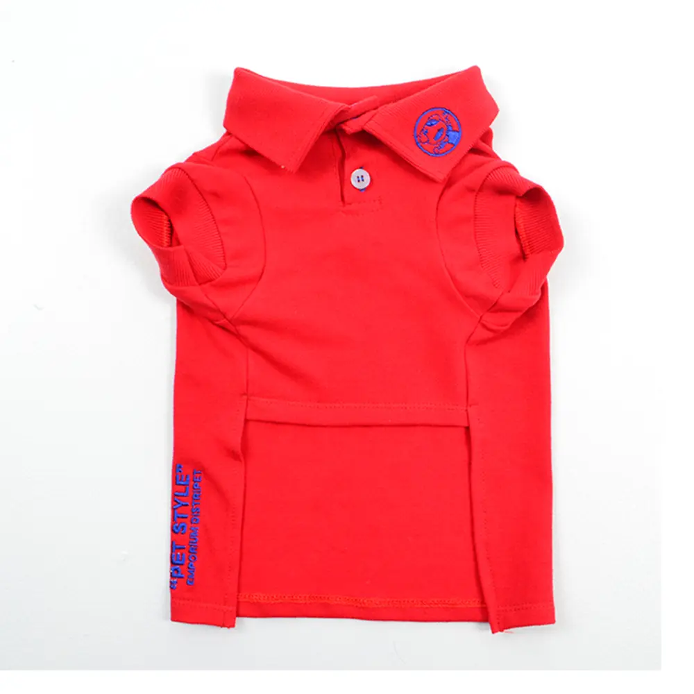 Camisa Polo Emporium Distripet Vermelho Para Cães 6