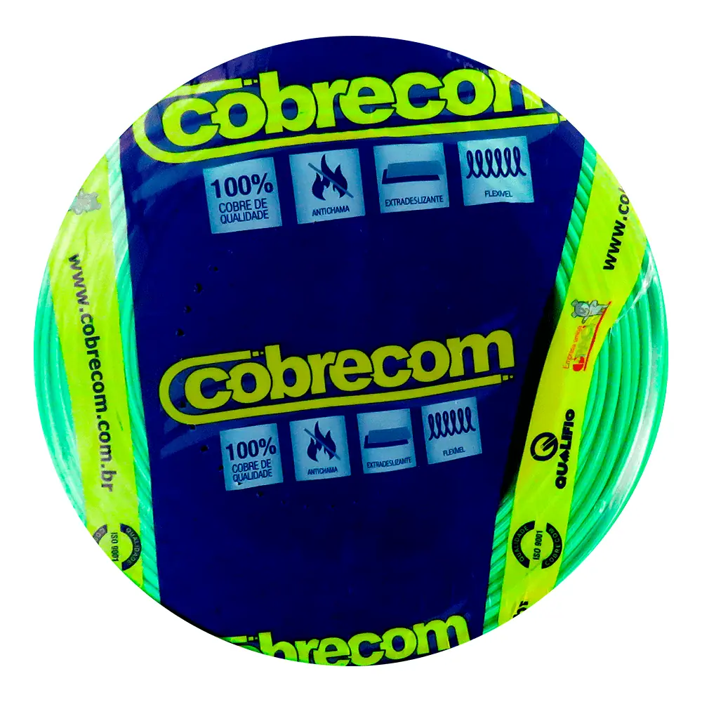 25 Metros Cabo Flexivel 10,0 Mm2 Vd Cobrecom