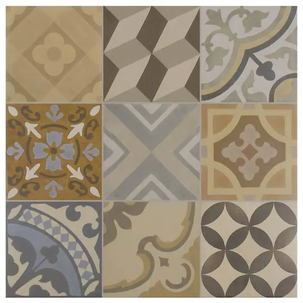 Porcelanato Externo Decorado Esmaltado Borda Arredondada Essence Decor 60x60cm Eliane