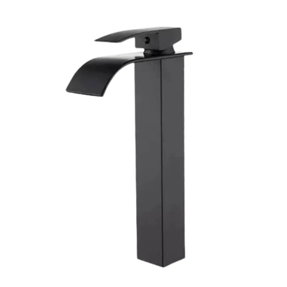 Torneira Monocomando Banheiro Lavabo Cascata Preta Bica Alta