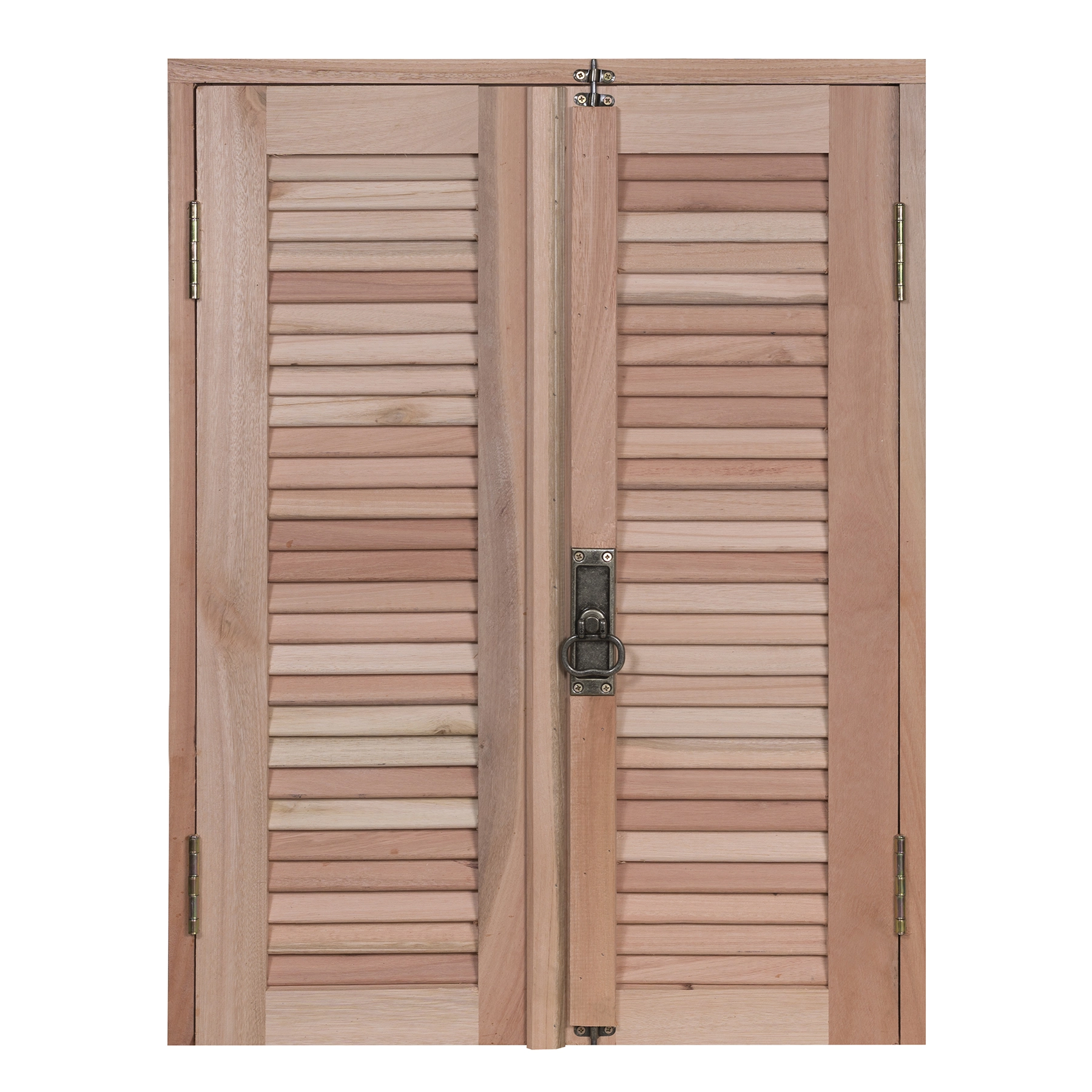 Janela de Madeira Veneziana 2 Folhas 80x60cm Rondosul Natural