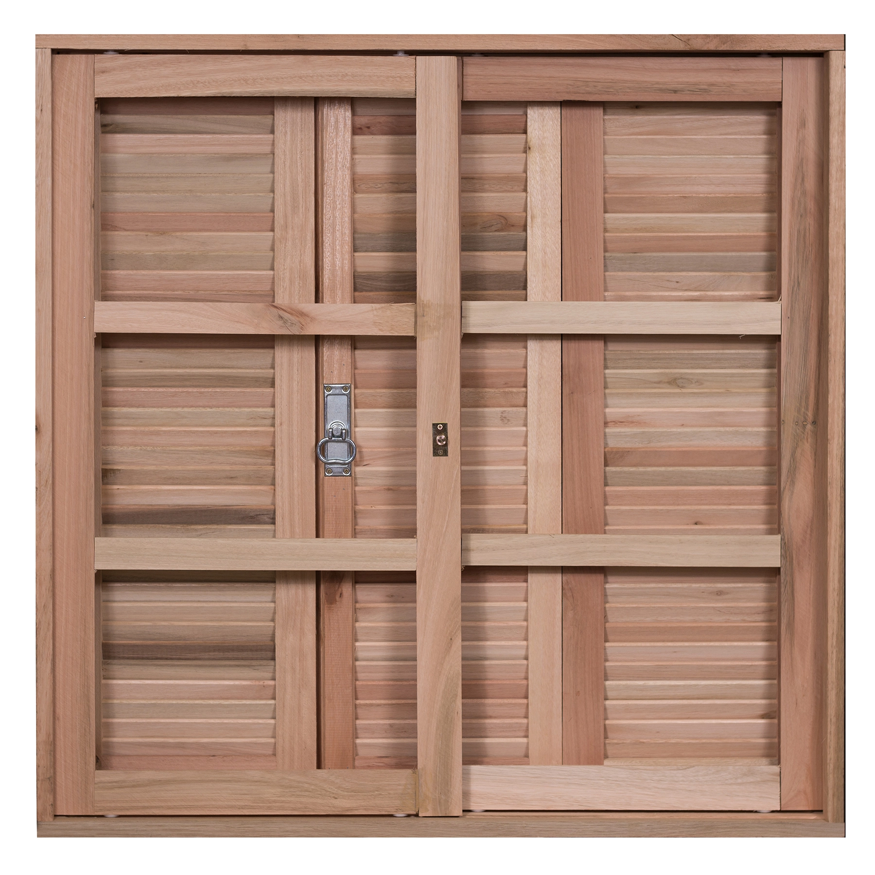 Janela de Madeira Veneziana 5 Folhas 120x120cm Rondosul Natural
