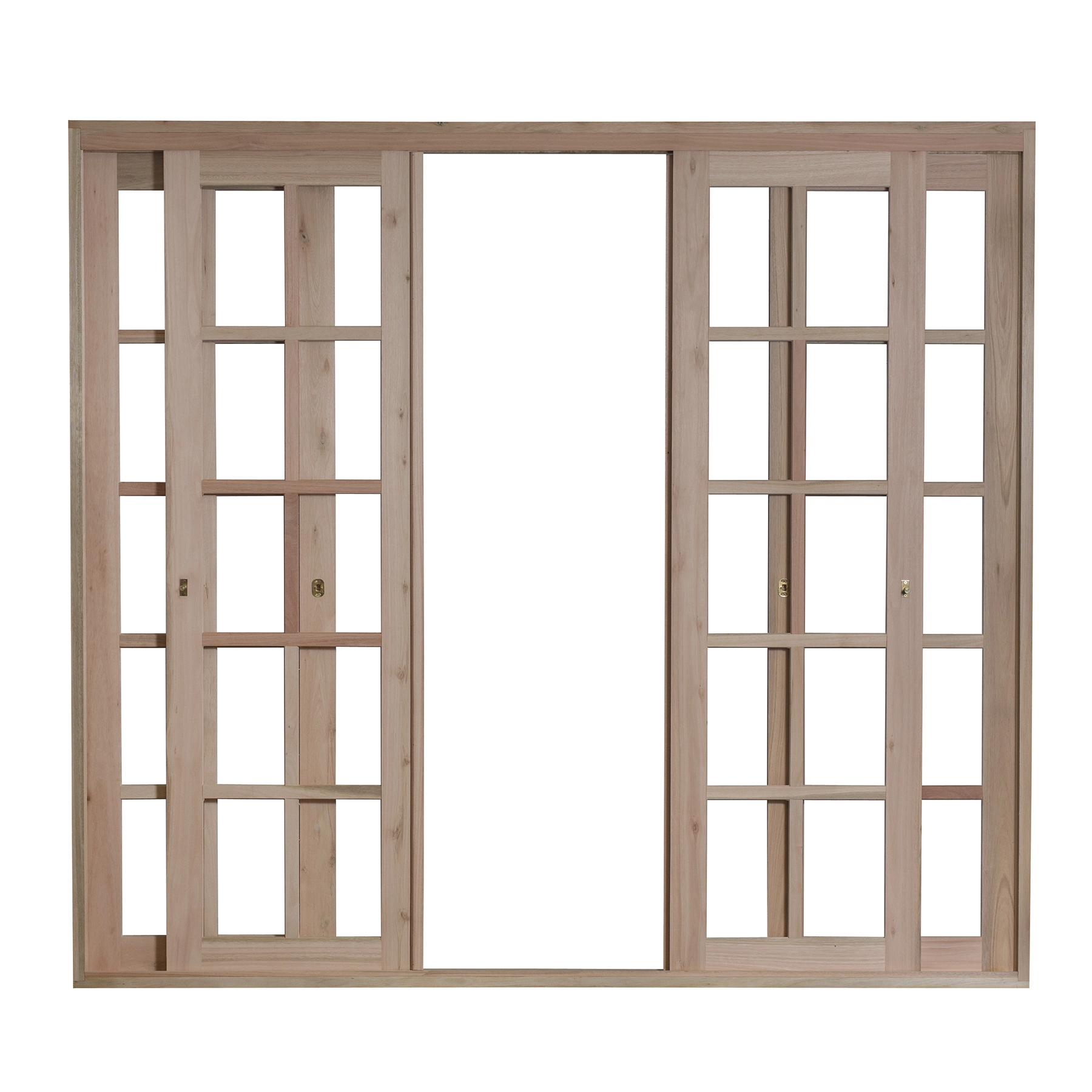Porta de Correr 4 Folhas Eucalipto Bege 2,13x2,00m Abertura Central Rondosul