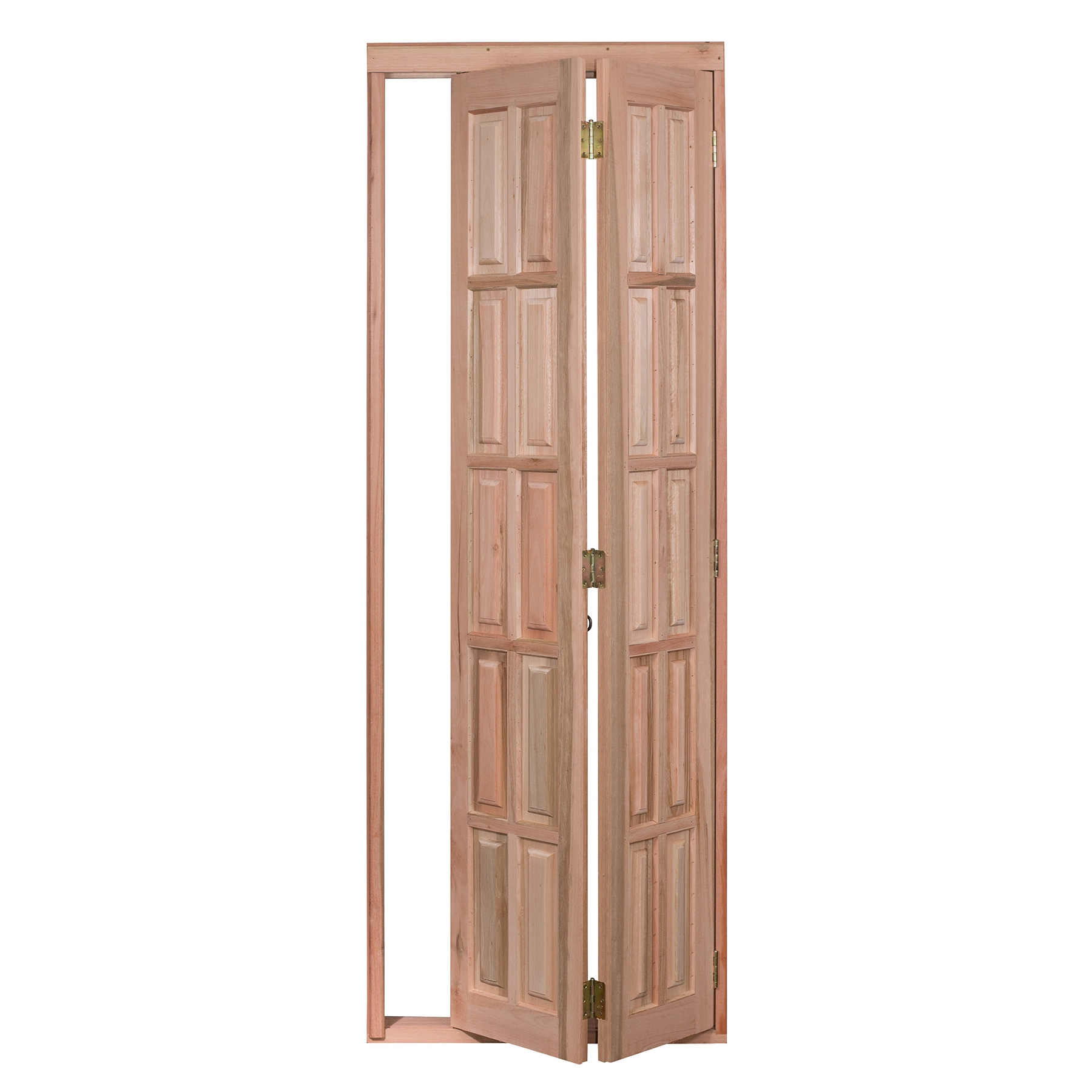 Kit Porta Madeira Camarão Direito Marrom 213x74cm com Batente EWK P26 Rondosul