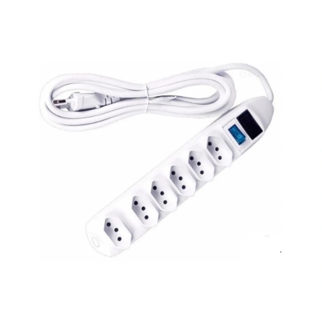 Extensao Eletrica Regua 6 Tomadas Filtro Linha Fusivel 5m Sl7606 Xtrad