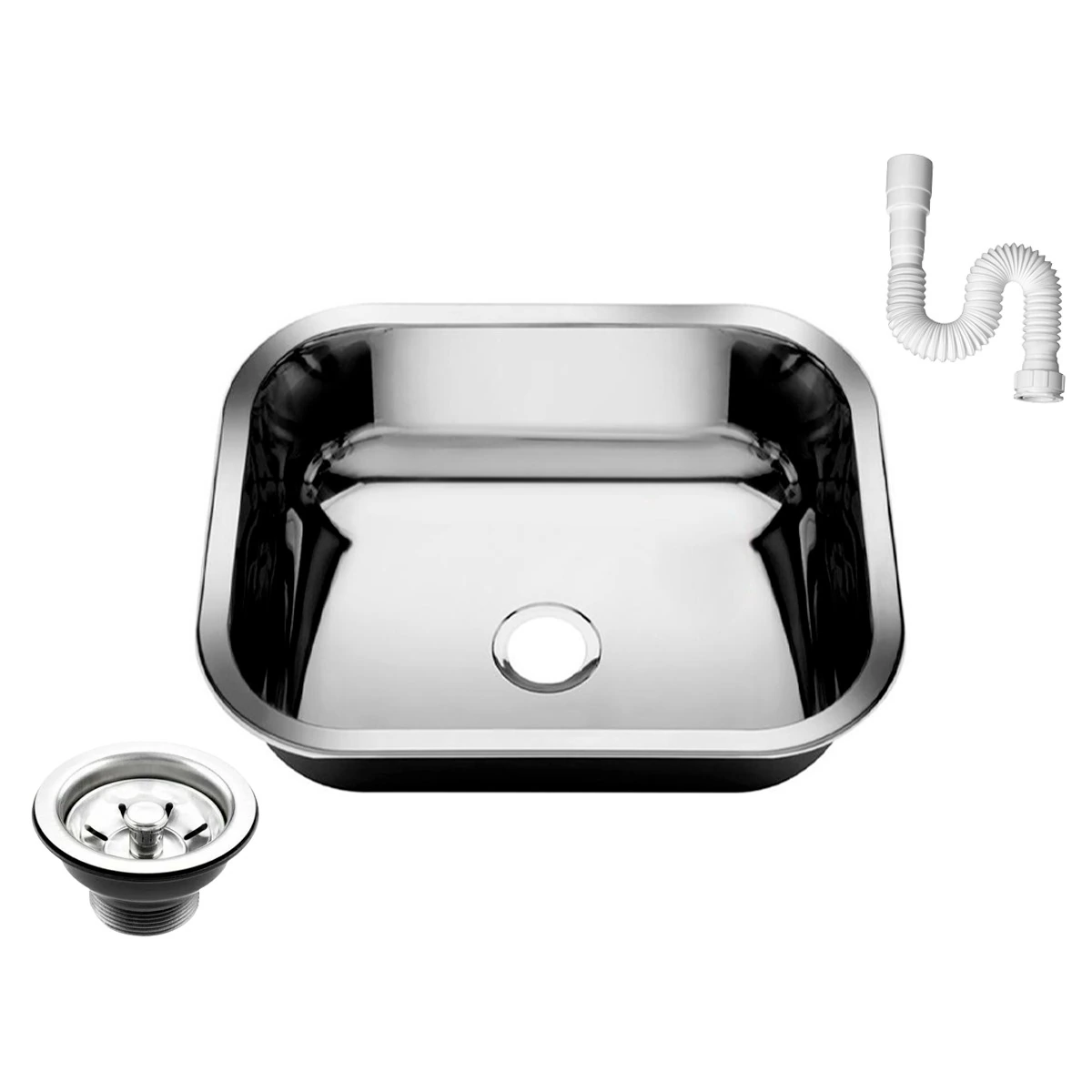 Cuba Pia Inox Industrial Lavanderia Aço 304 50x40x20 As