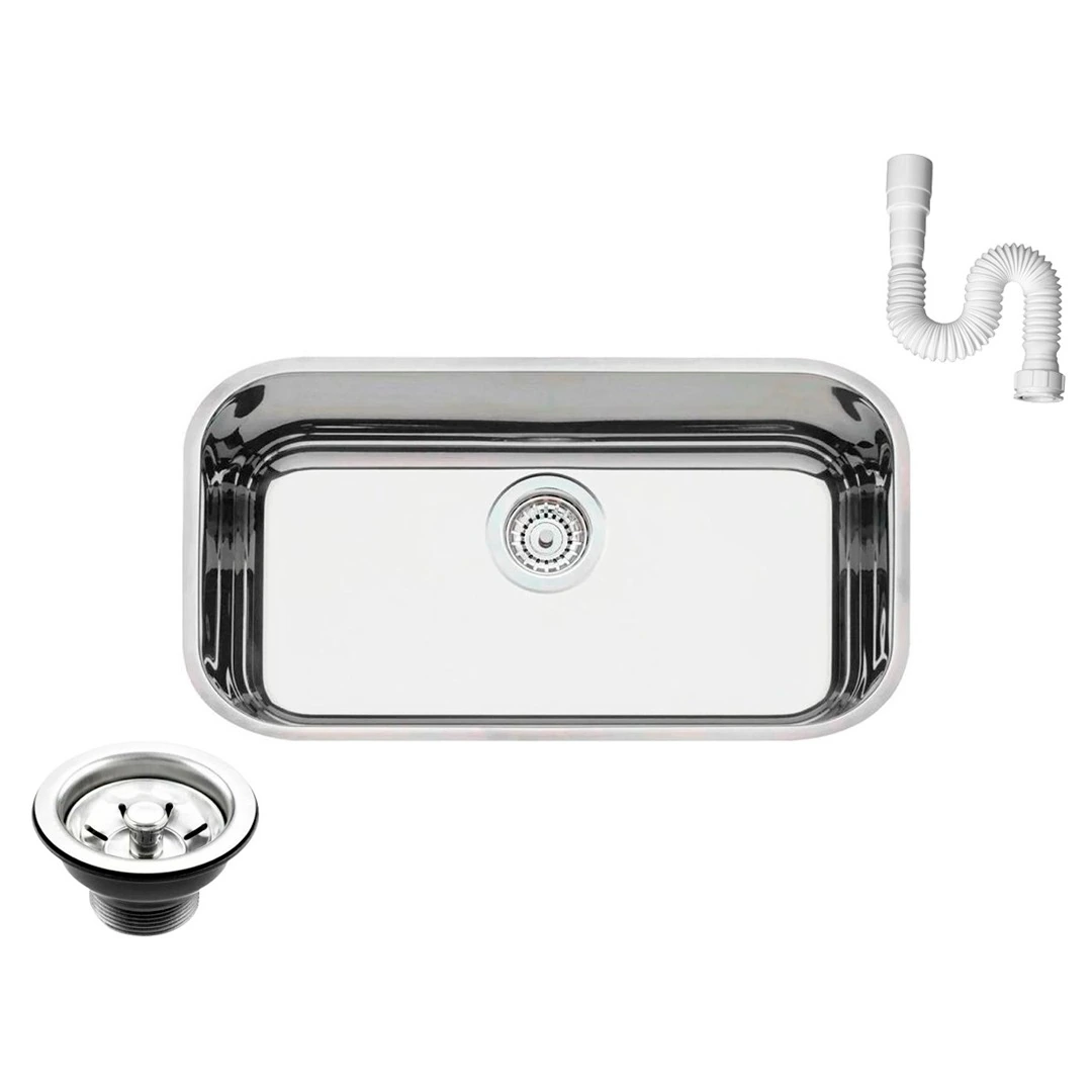 Cuba Pia Inox 304 Cozinha Nº2 56x34x19 As Luxo