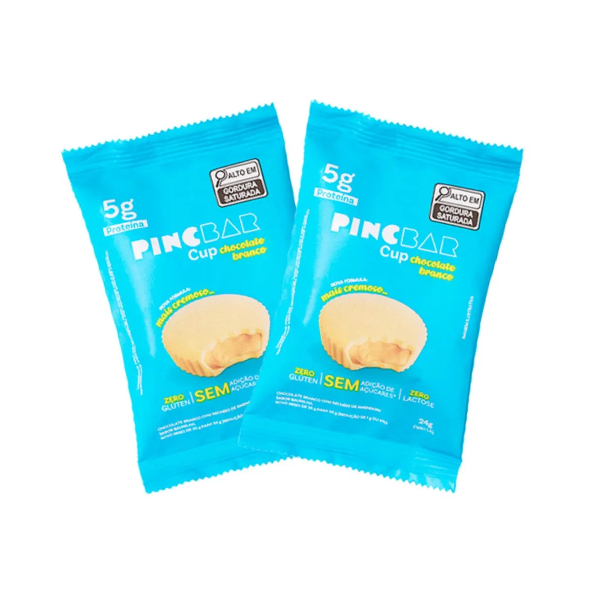 Kit 2X: Snack Proteico Chocolate Branco Pinc Cup 24g