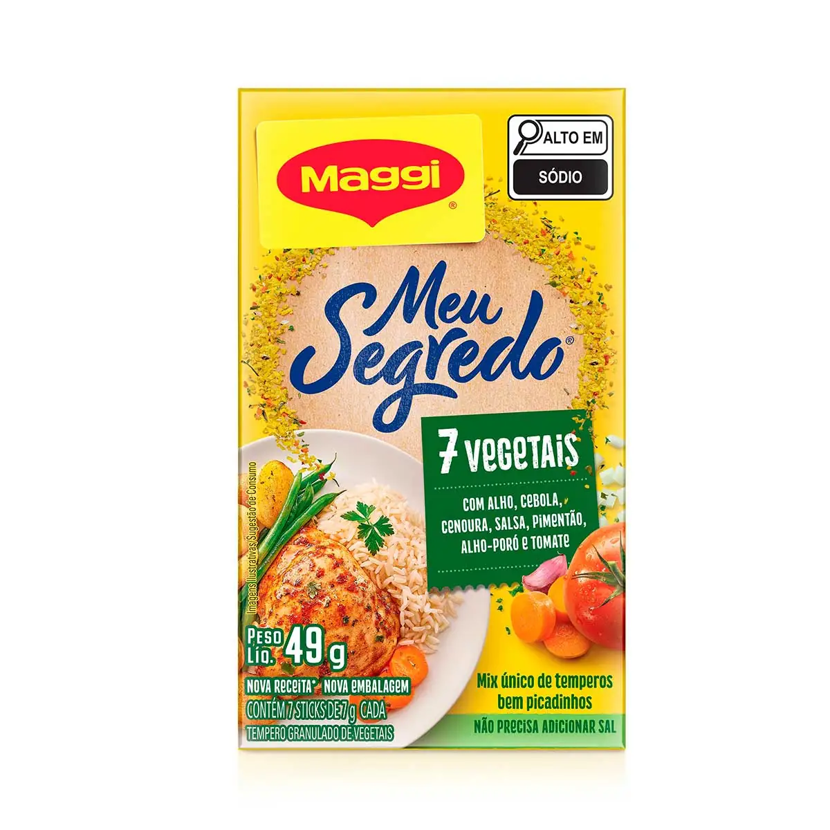 Tempero MAGGI Meu Segredo 7 Vegetais 49g