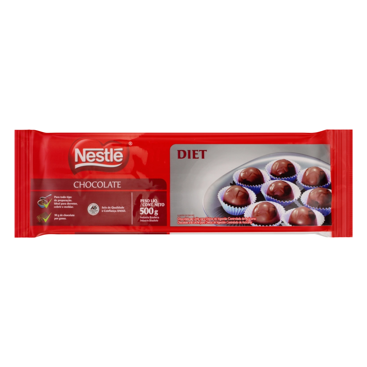 Chocolate Ao Leite Diet Nestlé Pacote 500g