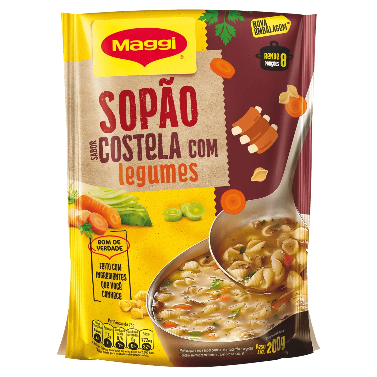 MAGGI Sopão Costela com Legumes Sachê 200g