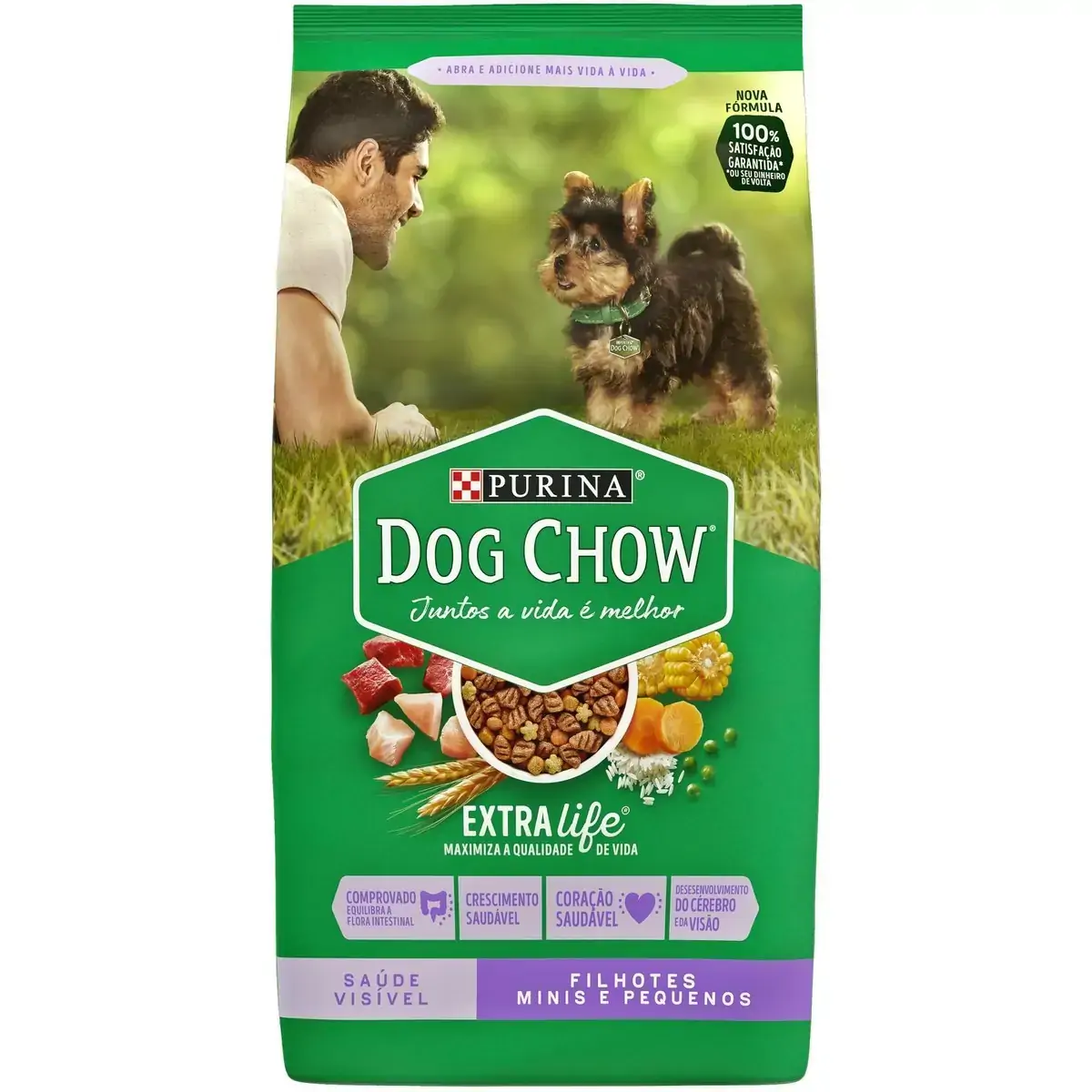 Alimento Para Cães Filhotes Raças Minis E Pequenas Purina Dog Chow Extra Life Pacote 1kg