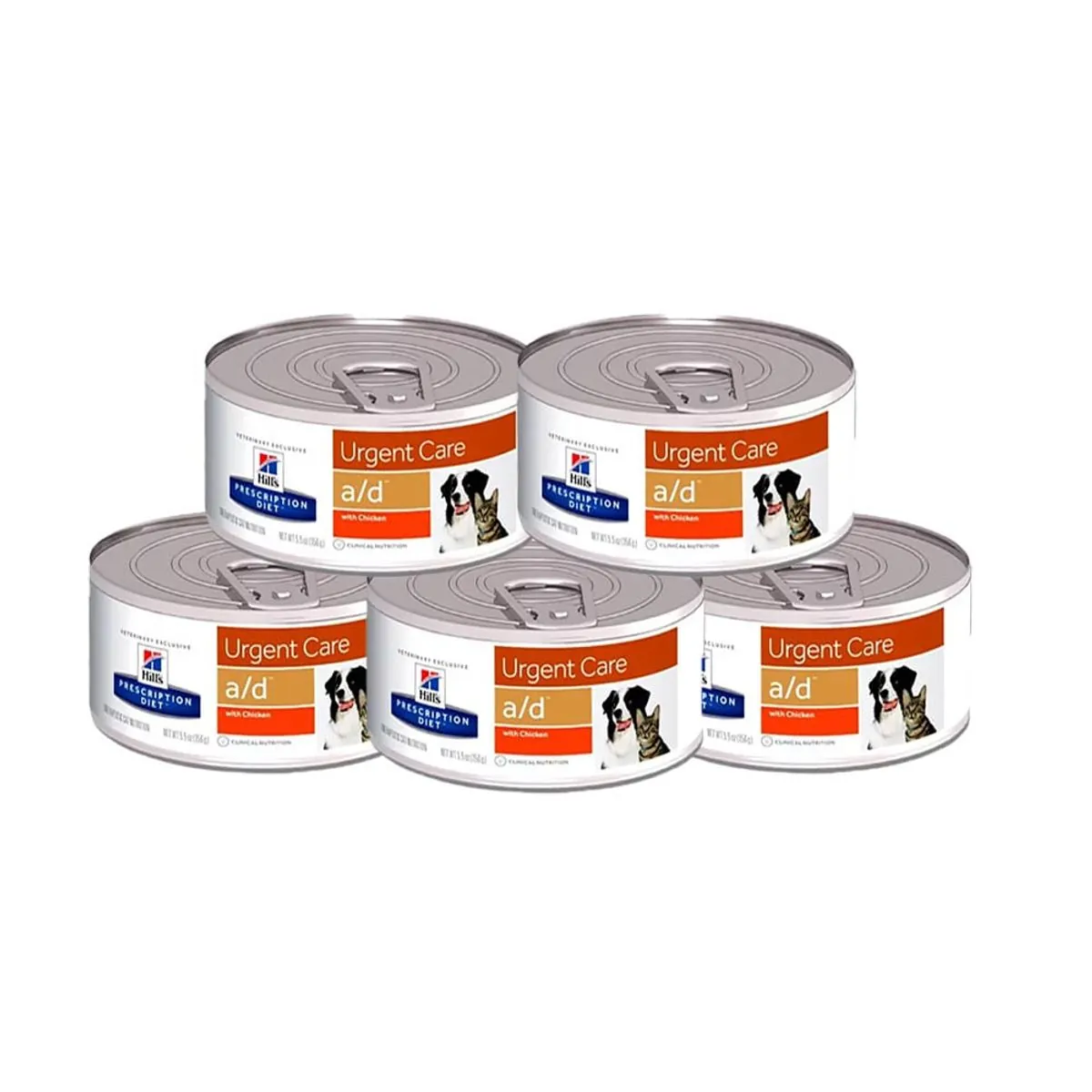 Ração Úmida Hills Prescription Diet A/D Cães e Gatos - Kit 5 Rações Úmidas Lata Hill s Prescription