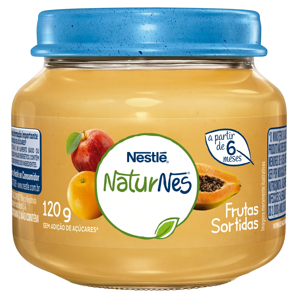 Papinha Frutas Sortidas Naturnes Vidro 120g
