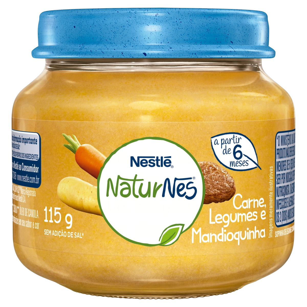 Sopinha Carne, Legumes E Mandioquinha Naturnes Vidro 115g