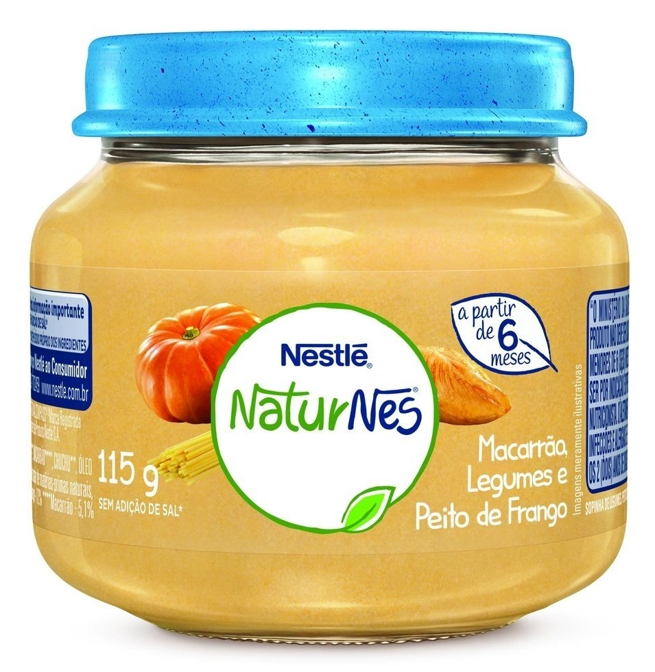 Sopinha Macarrão, Legumes E Peito De Frango Naturnes Vidro 115g
