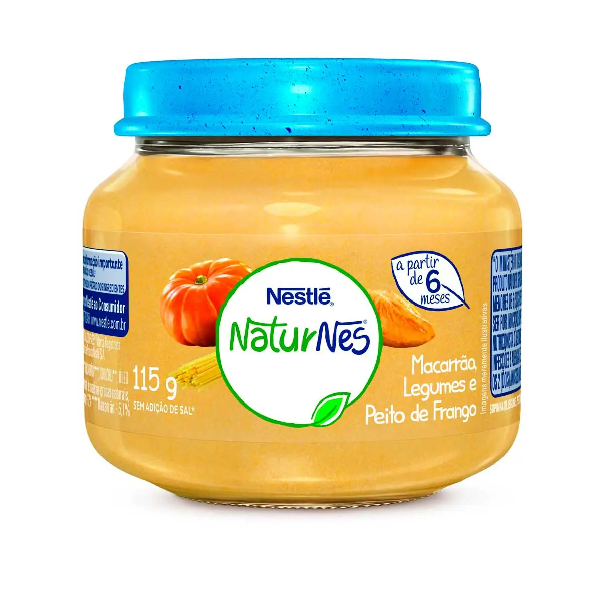 Papinha Naturnes de Peito de Frango, Legumes e Macarrão Nestlé 115 g