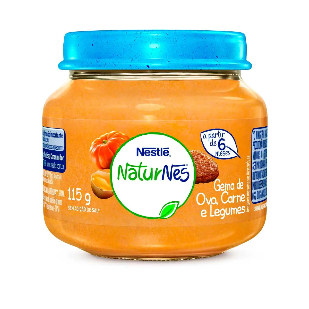 Papinha Naturnes Sabor Gema de Ovos, Carne e Legumes Nestlé 115g