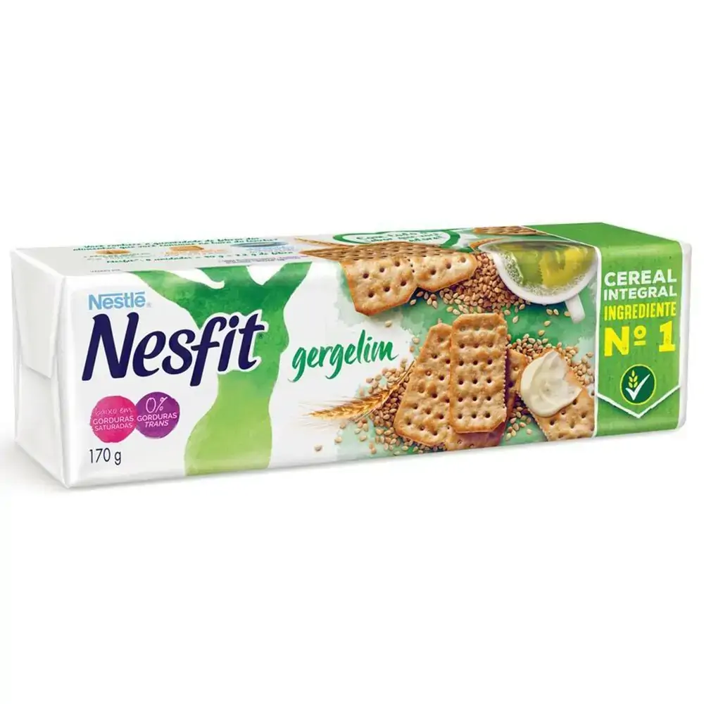 Biscoito Com Mix De Gergelim Integral Nesfit Pacote 170g