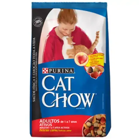 Racao Purina Cat Chow 3kg Adultos Carne