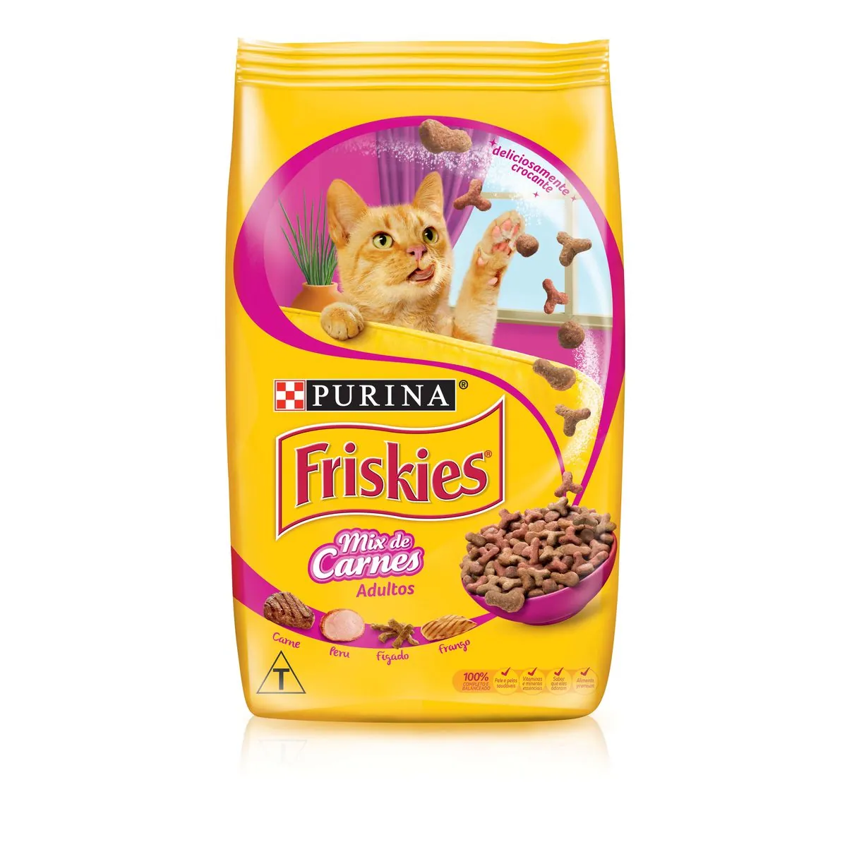 NESTLÉ® PURINA® FRISKIES® Ração Seca para Gatos Adultos Mix de Carnes 3kg