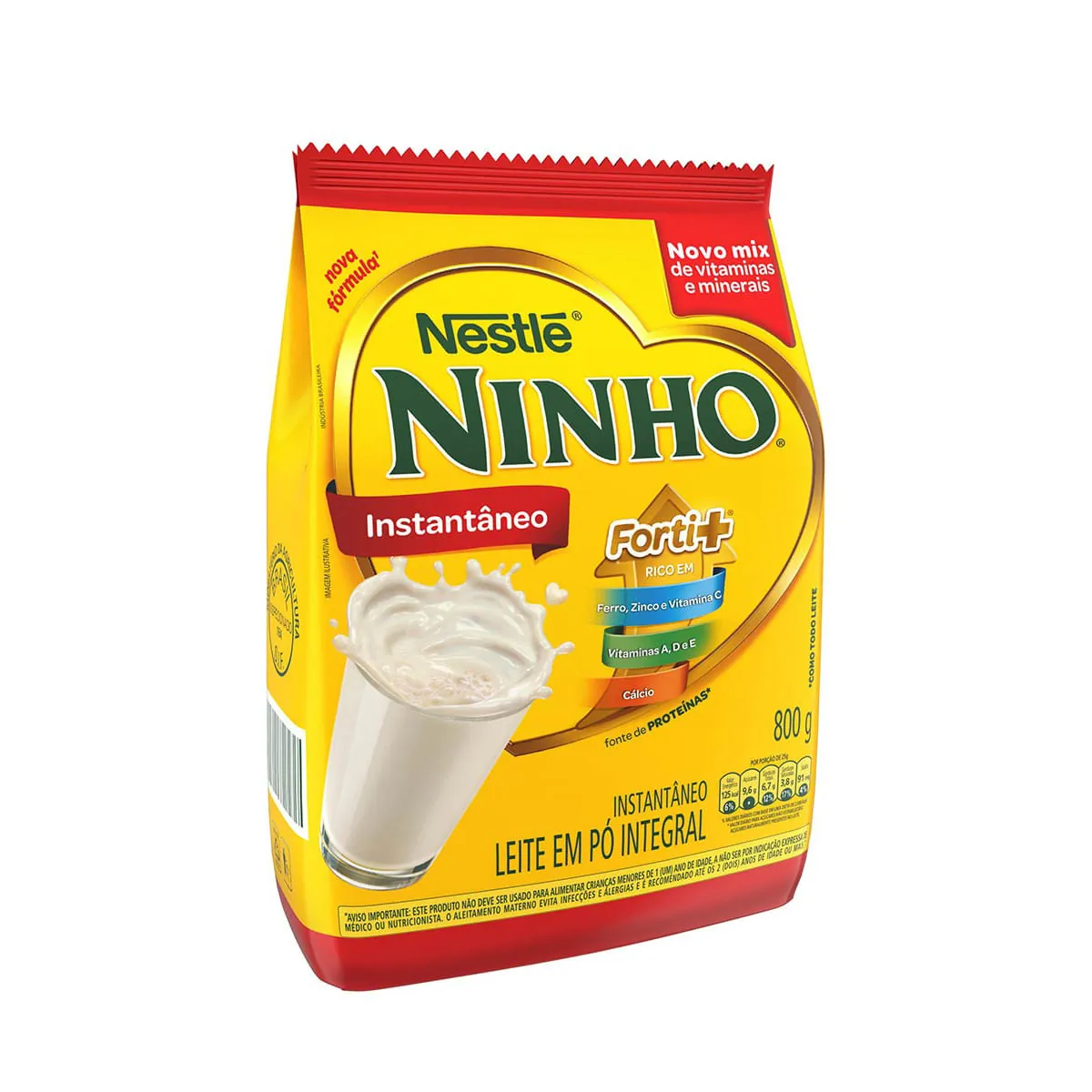 Leite em Pó Integral Instantâneo Nestlé Ninho 800 g