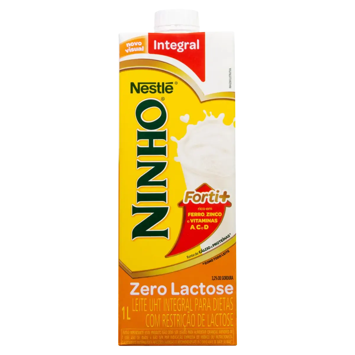 Leite Uht Integral Zero Lactose Ninho Caixa 1l