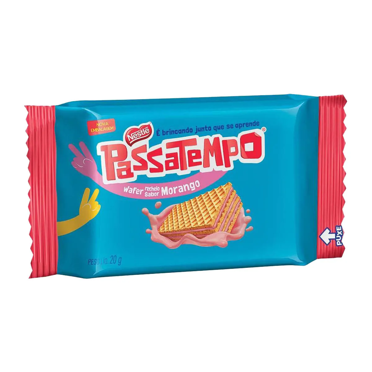 Biscoito PASSATEMPO Mini Wafer Morango 20g