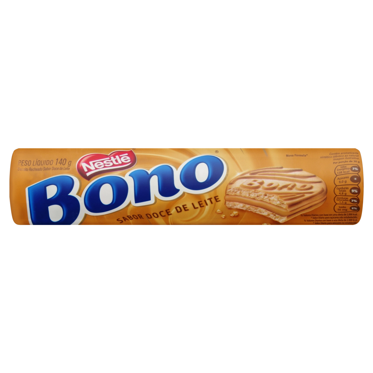 Biscoito Recheio Doce De Leite Bono Pacote 140g