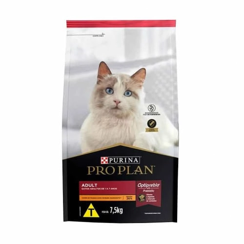 Ração Pro Plan Gatos Adultos Frango e Arroz 7,5kg