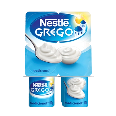 Iogurte Grego Tradicional Nestlé Bandeja 400g 4 Unidades