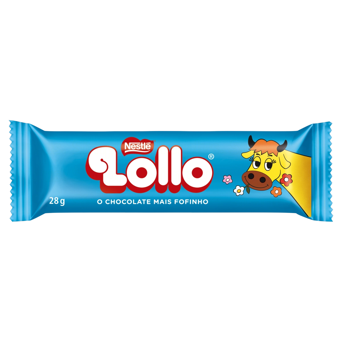 Bombom Chocolate Recheio Leite Maltado Lollo Pacote 28g