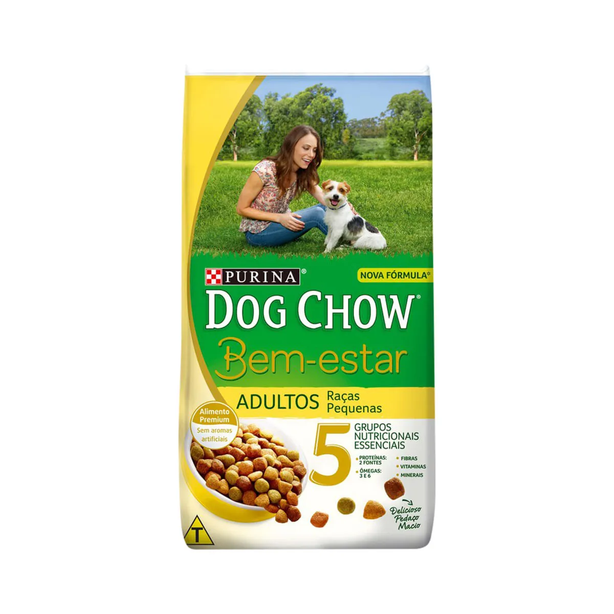 Alimento Para Cães Adultos Raças Pequenas Purina Dog Chow Bem Estar Pacote 1kg