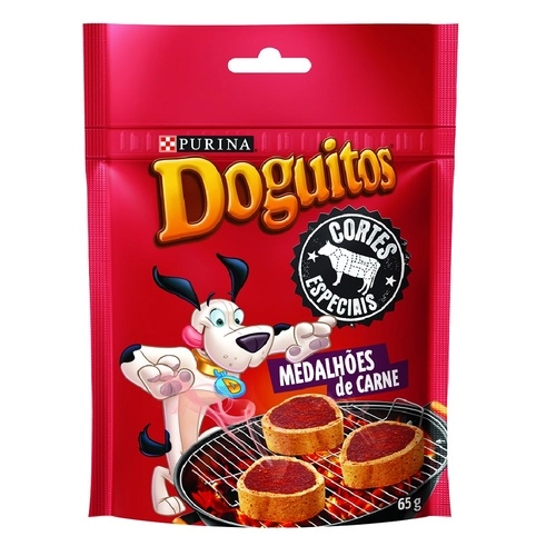 Medalhão De Carne Para Cães Purina Doguitos Sachê 65g