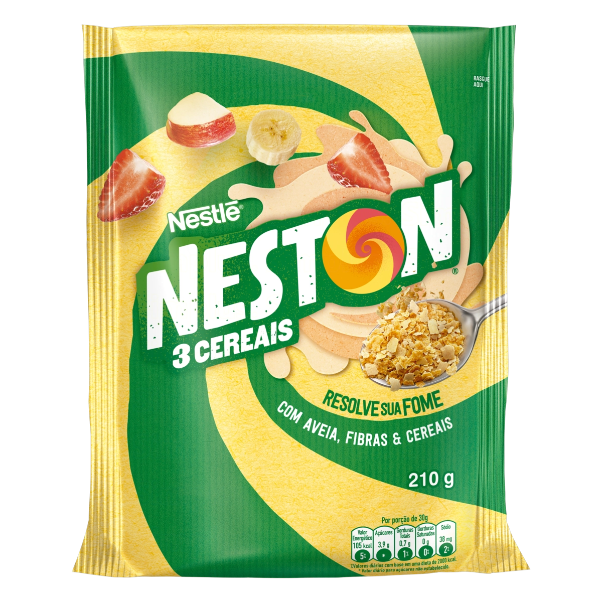 Cereal Neston 3 Cereais Pacote 210g