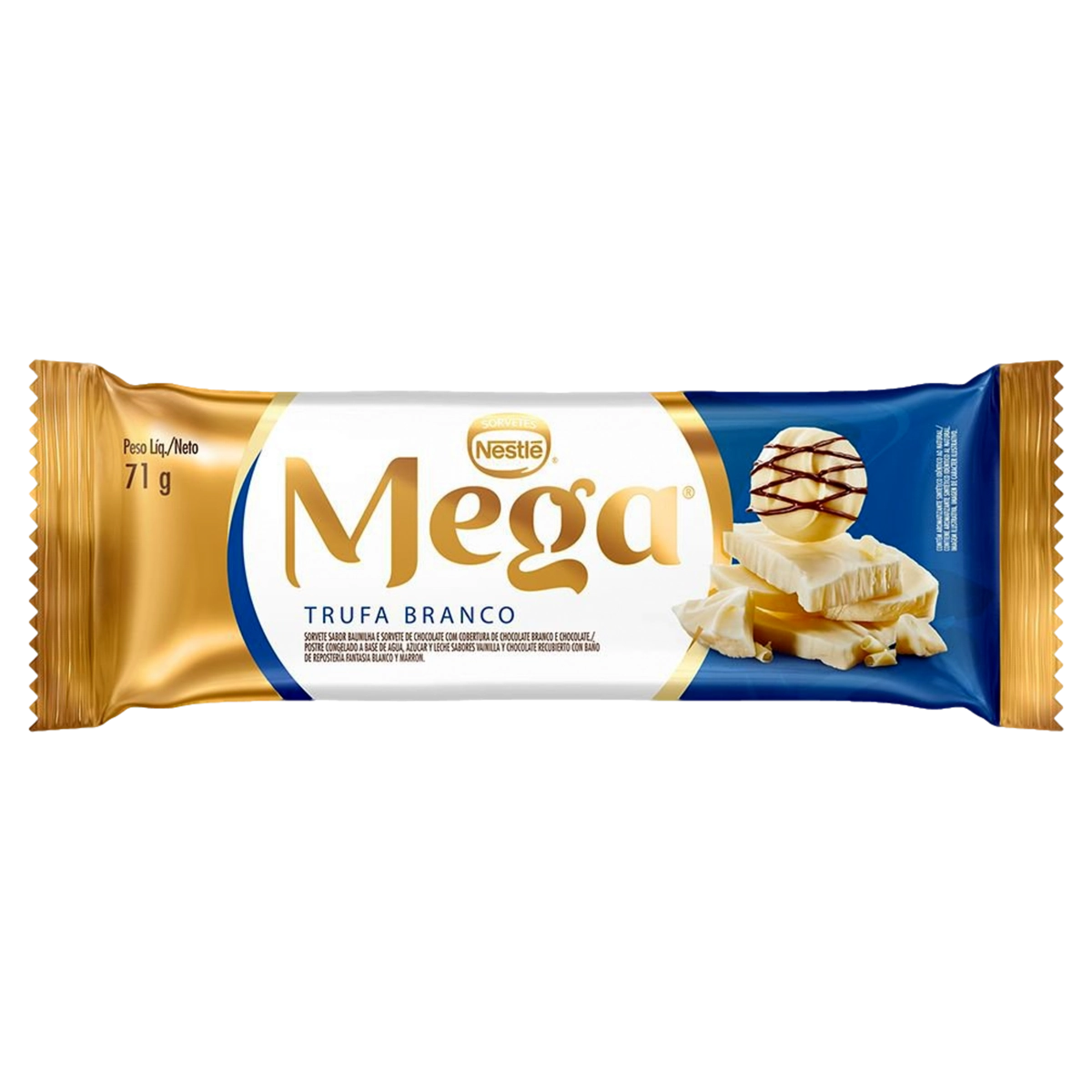 Sorvete Trufa Branco Mega Pacote 71g