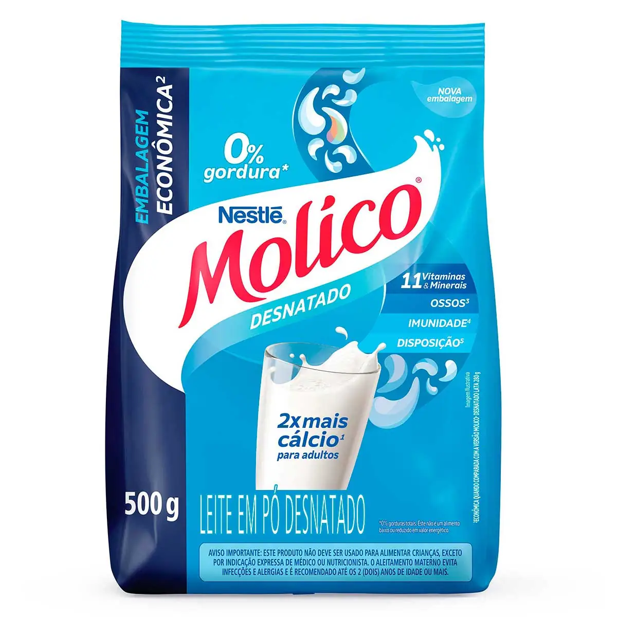 Leite em Pó Molico Desnatado Sachet 500g