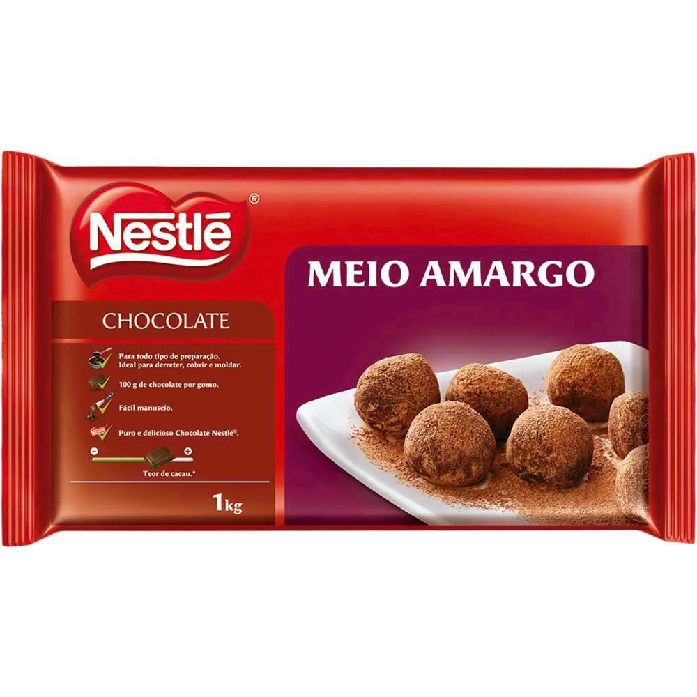Cobertura Nestle 1kg Chocolate.meio Amargo