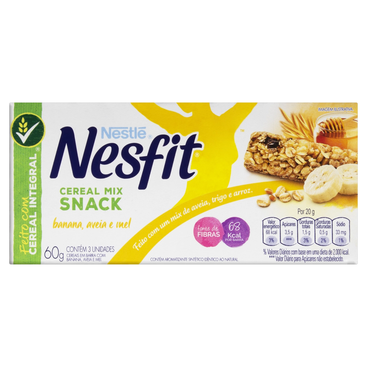 Barra Cereal Nesfit Banana/aveia E Mel