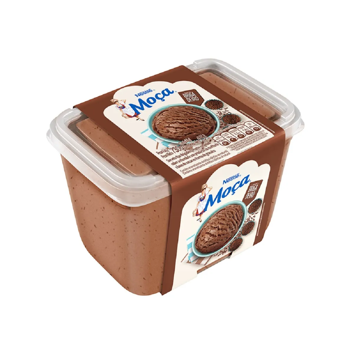 Sorvete de Brigadeiro Moça Nestlé 1,5 Litros