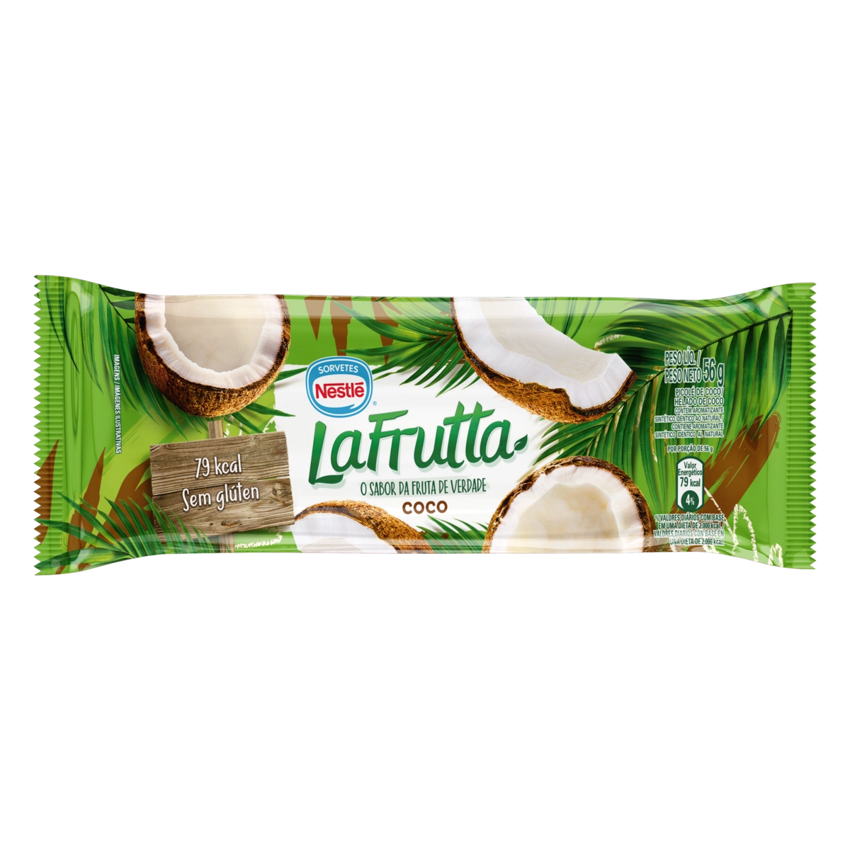 Picolé Coco La Frutta Pacote 56g
